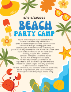 8.19-8.22 Beach Party Camp