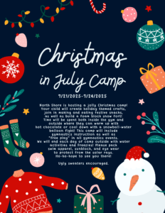 7/21-24: Christmas in July Camp