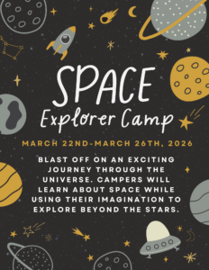 3/22-3/26/27 Space Explorers Camp